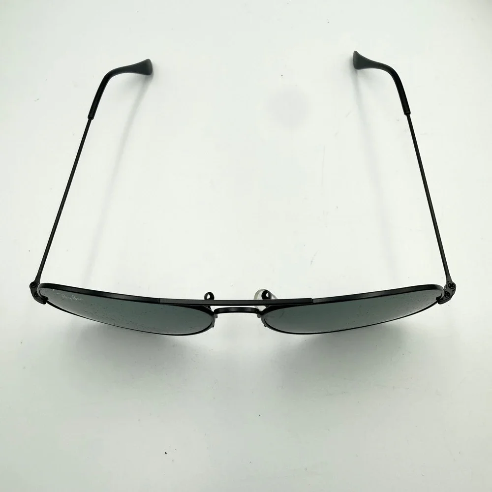 Ray-Ban RB3026 Aviator Large Metal II Sunglasses Black Frame Green Lens 62mm